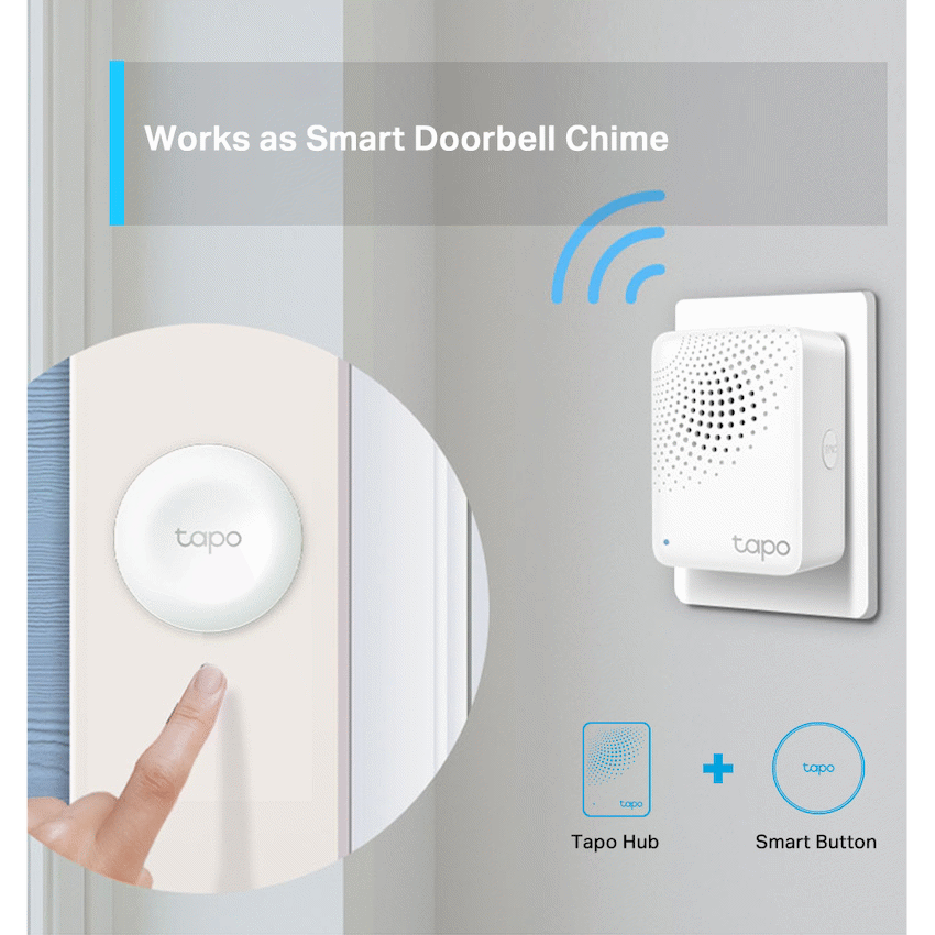 TP-Link Tapo H100 Smart Wi-Fi 868mhz Hub with Chime - image 6