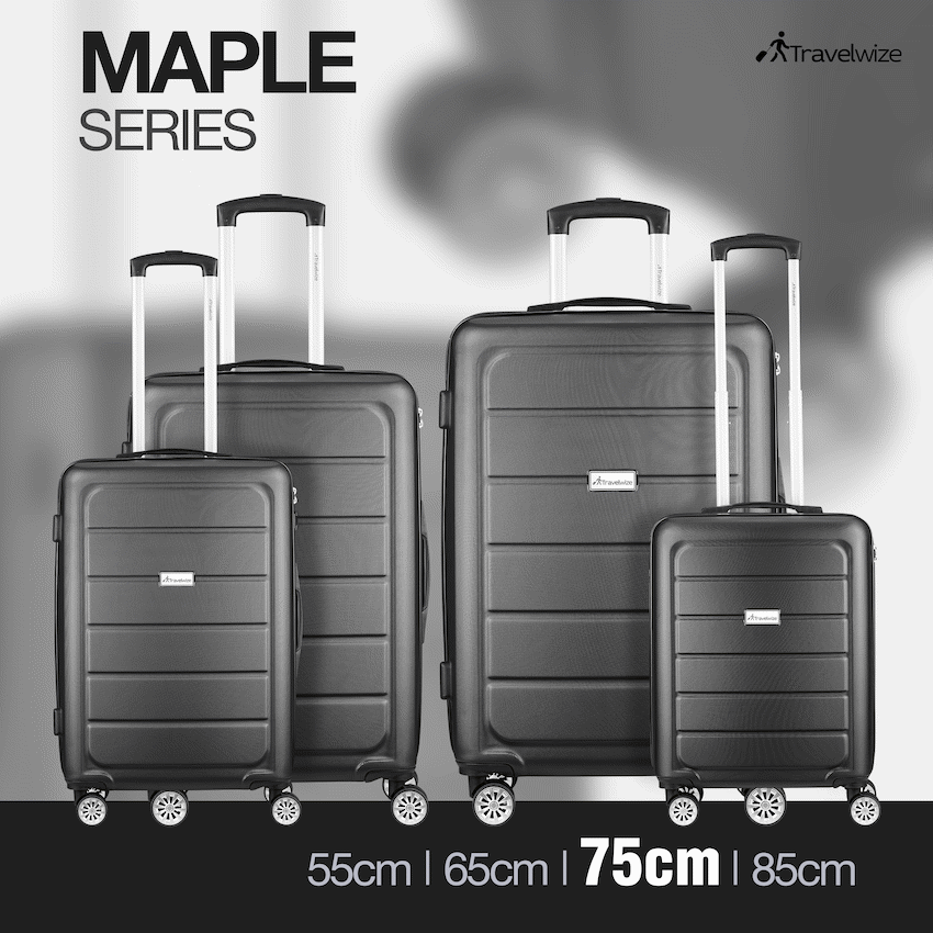 Travelwize Maple ABS 75cm 4-Wheel Spinner Luggage - Black - image 6
