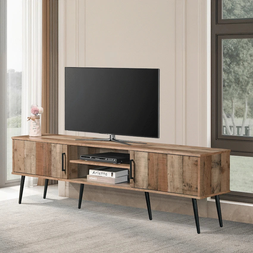 Everfurn Vernice TV Stand - 1800w with Two Cupboards - image 6