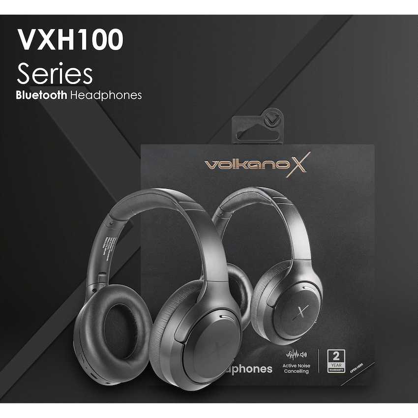 VolkanoX VXH100 Bluetooth Headphones with ANC  - Black - image 6