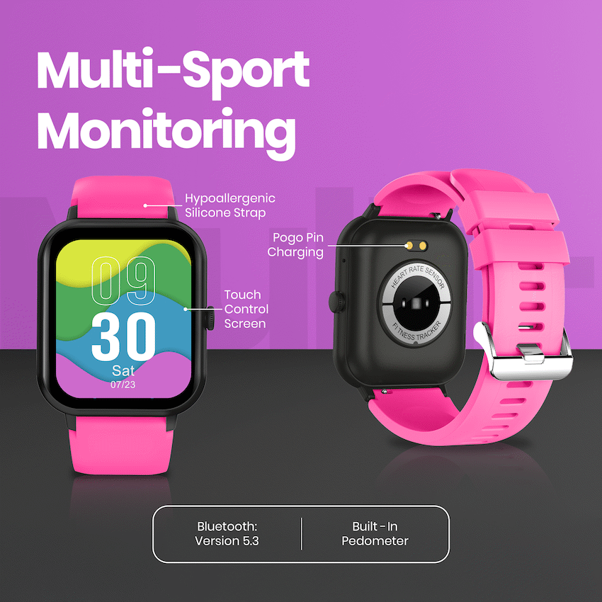 Volkano Chroma Series Smartwatch with Pink Strap - image 6