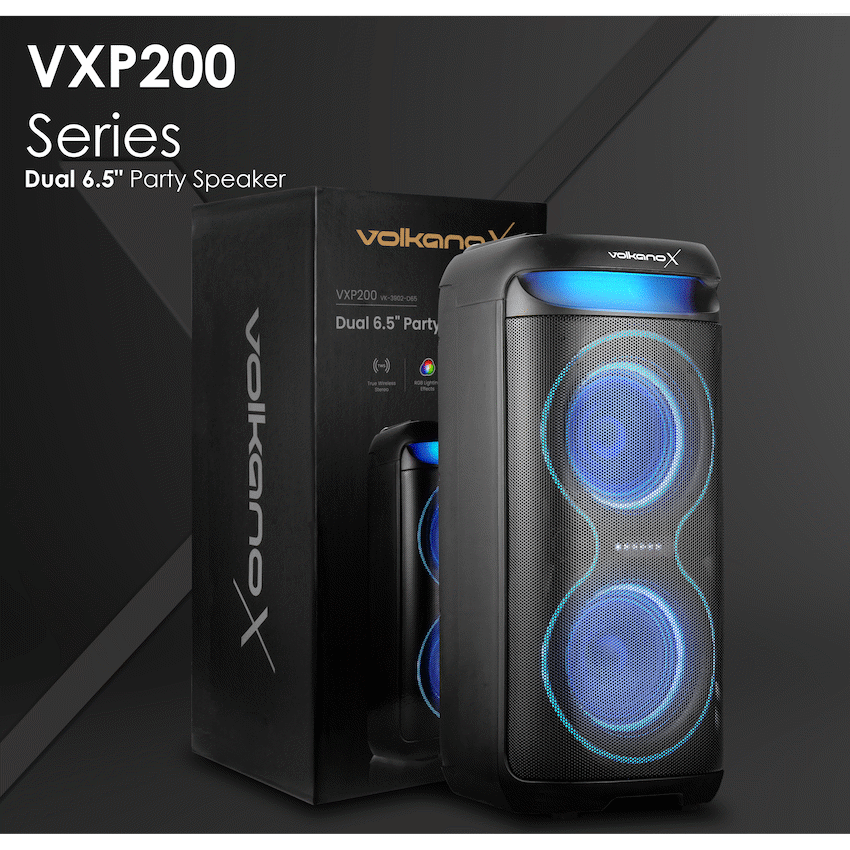 VolkanoX VXP200 Dual 6.5" Party Speaker  - Black - image 6