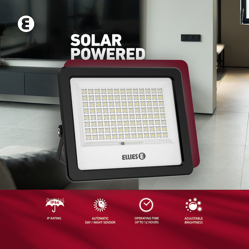 Ellies Nebula Series 180W Solar Flood Light  with 3CCT -BK - image 6