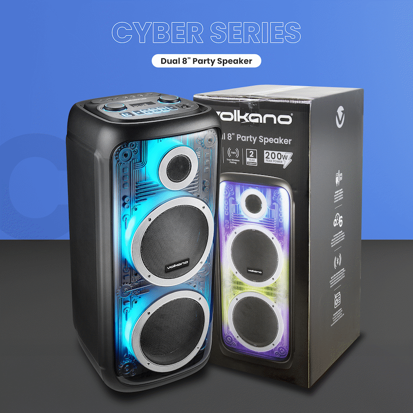 Volkano Cyber Series Dual 8" Party Speaker - image 6