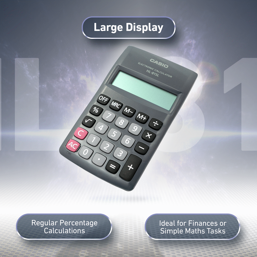 Casio HL 815 Pocket Calculator - Black - image 6