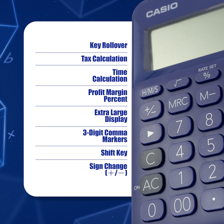 Casio MS-20UC - Desktop Calculator 12-Digit - Purple - image 6