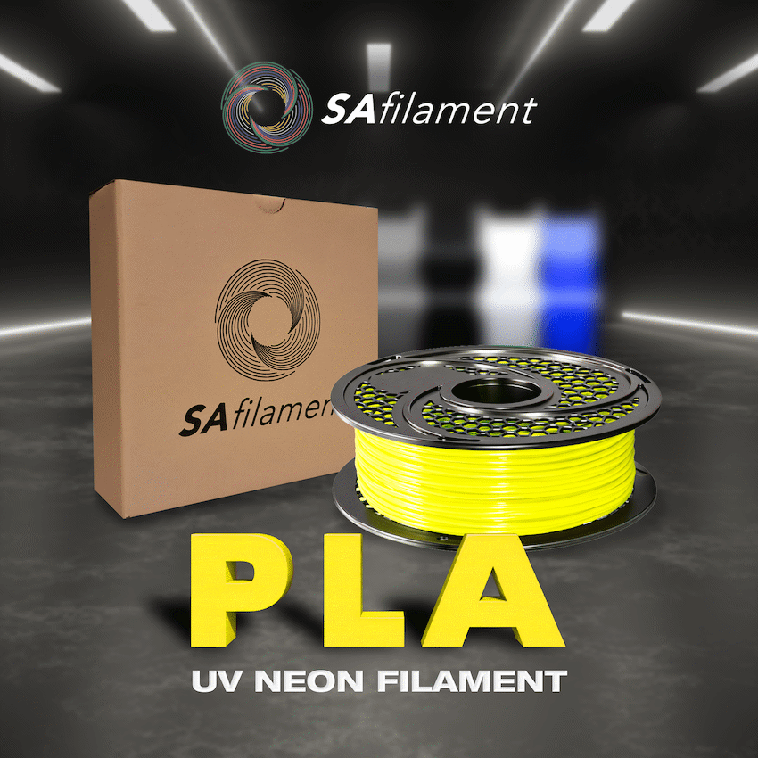 SA Filament PLA UV Neon Filament 1kg -  Lunar Yellow - image 6