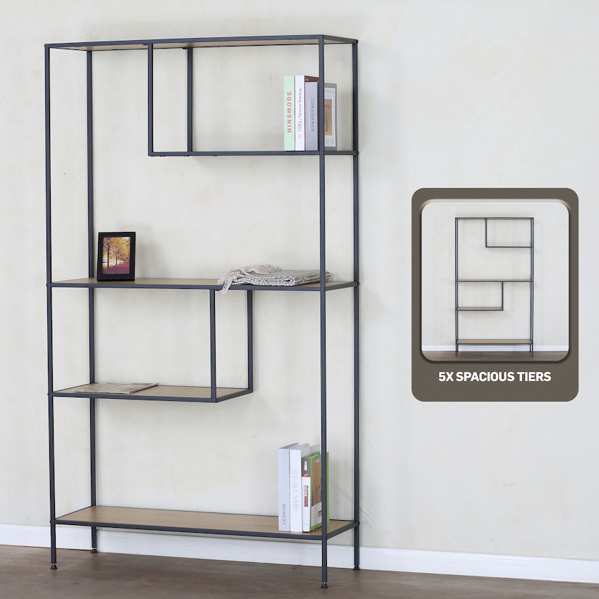 Everfurn Felix Bookshelf - Oak - image 6