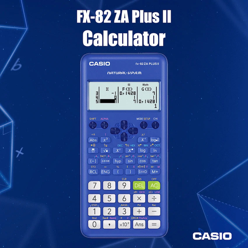 Casio FX-82 ZA Plus II Calculator - Blue - image 6