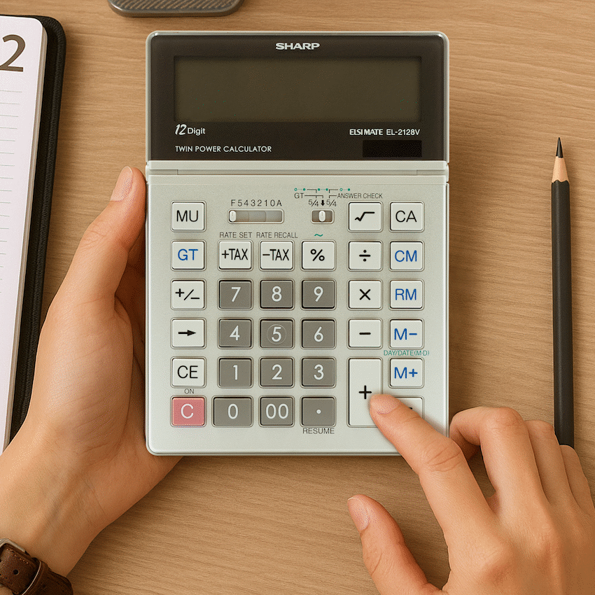 Sharp El2128V Semi-Desk Calculator - image 6