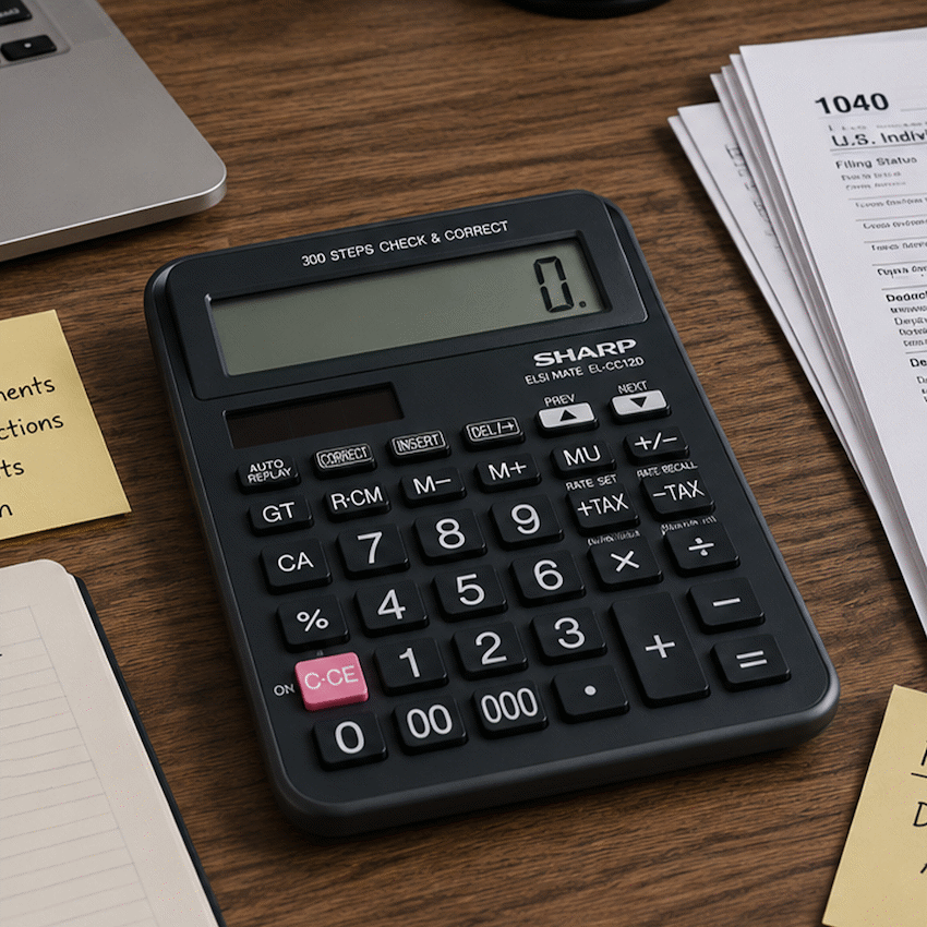 Sharp EL-CC12D Desk Calculator - CheckCorrect Tax - image 6