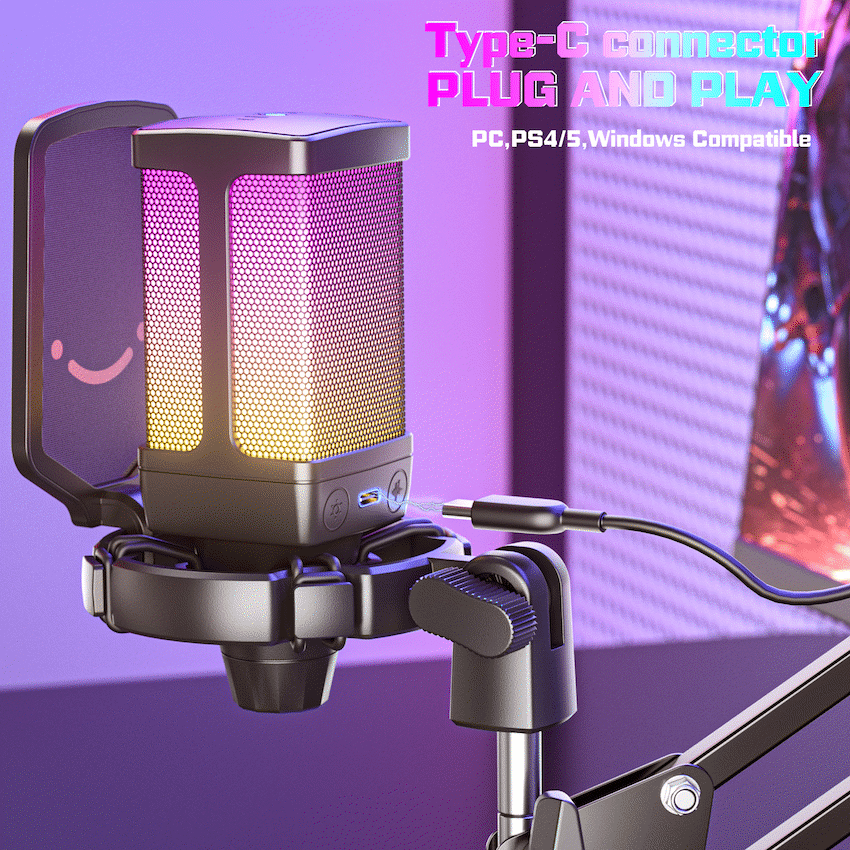 Fifine Q6T Microphone with Pop Filter and Shock Mount Kit - image 6