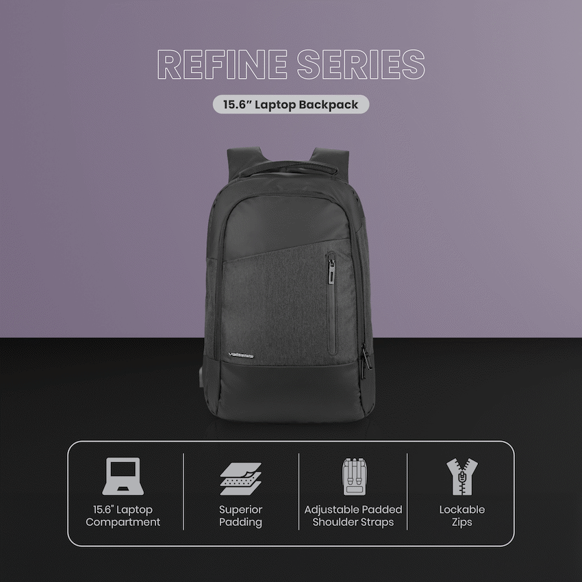 Volkano Refine 15.6" Laptop Backpack - Black/Charcoal - image 6