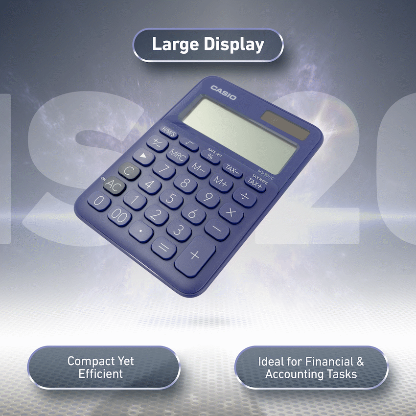 Casio MS-20UC - Desktop Calculator 12-Digit - Purple - image 6