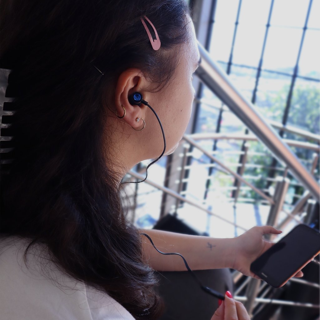 Volkano Alloy Series Metal Earphone - Blue