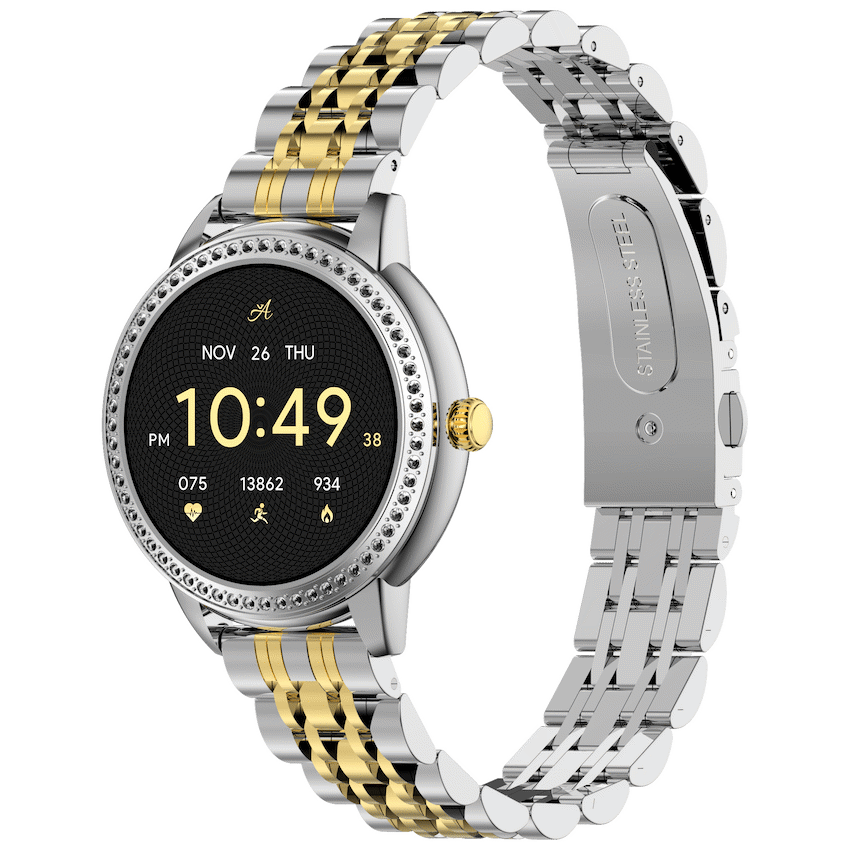 Volkano Ayla Collection Round Smartwatch With 2 Colour Metal link Strap - image 6