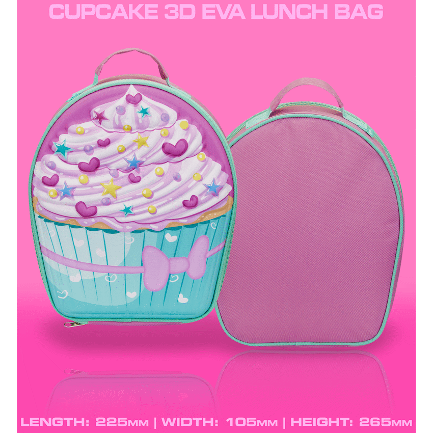 Quest Cupcake 3D EVA Lunch Bag - Pink - image 6