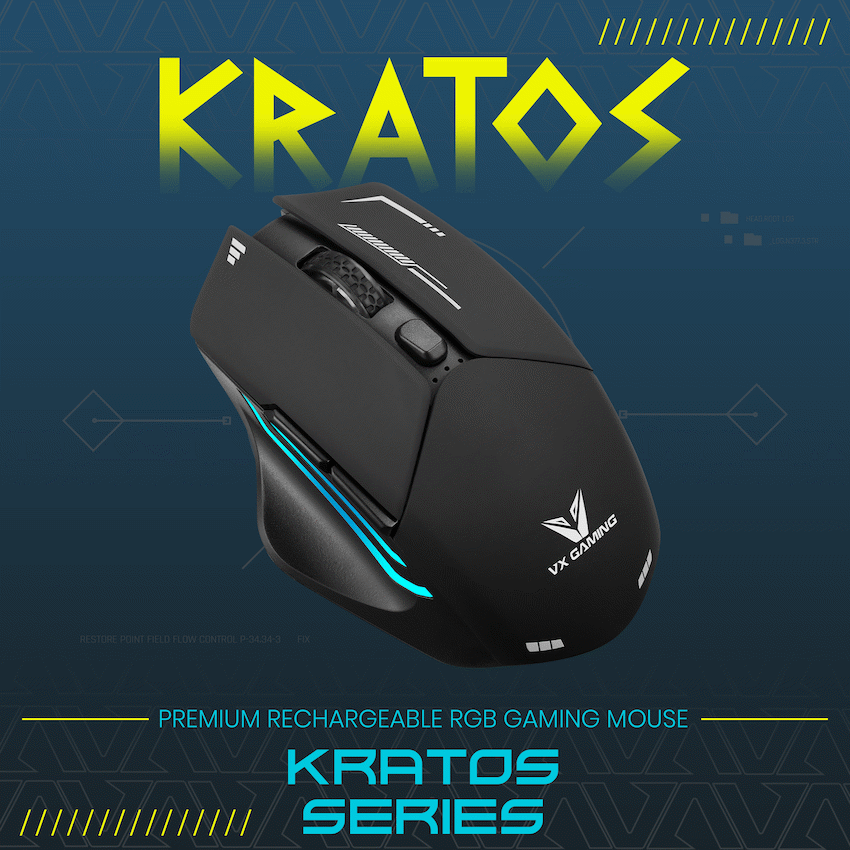 VX Gaming Kratos Series Wireless Rechargeable RGB Gaming Mouse - image 6