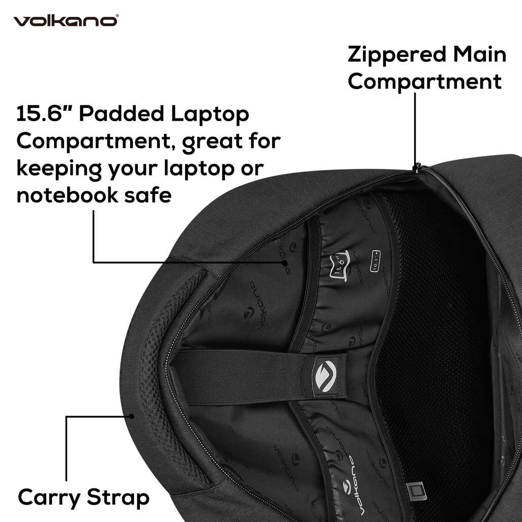 Volkano Slater 15.6" Laptop Backpack Black