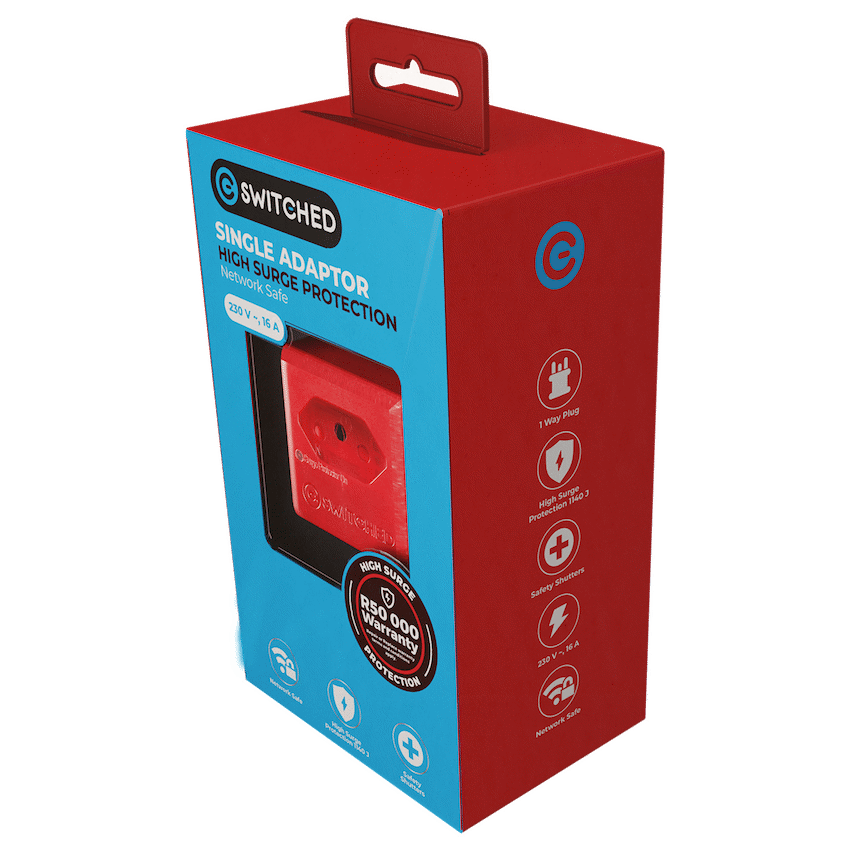 SWITCHED 1 Way High Surge Network Safe Adaptor - image 6