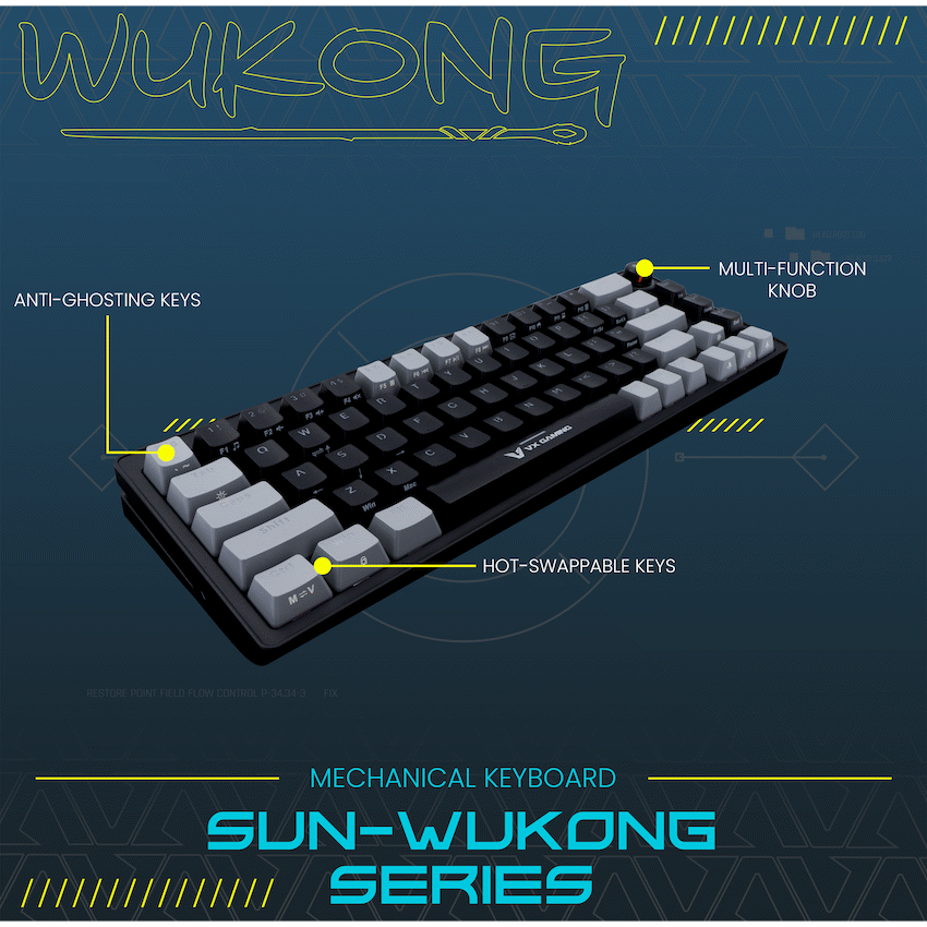VX Gaming Sun-Wukong RGB Hot Swappable Mechanical Keyboard - image 6