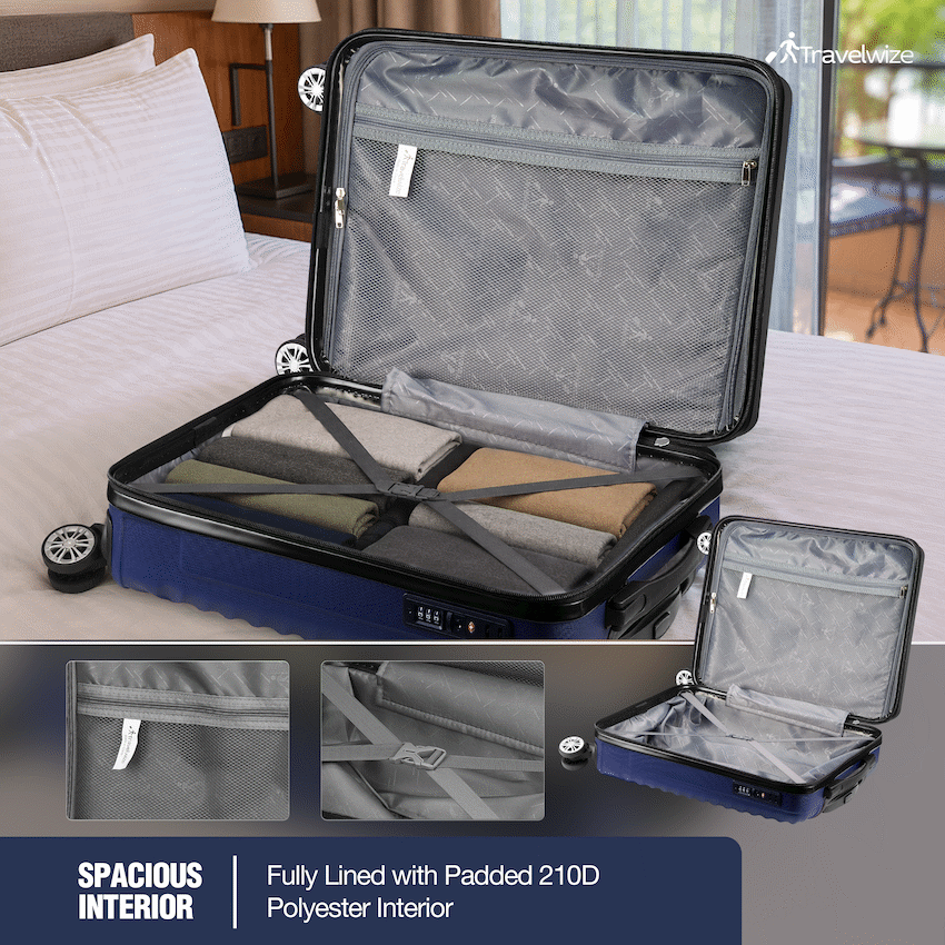 Travelwize Astra ABS 77cm 4-Wheel Spinner Luggage - Navy - image 6