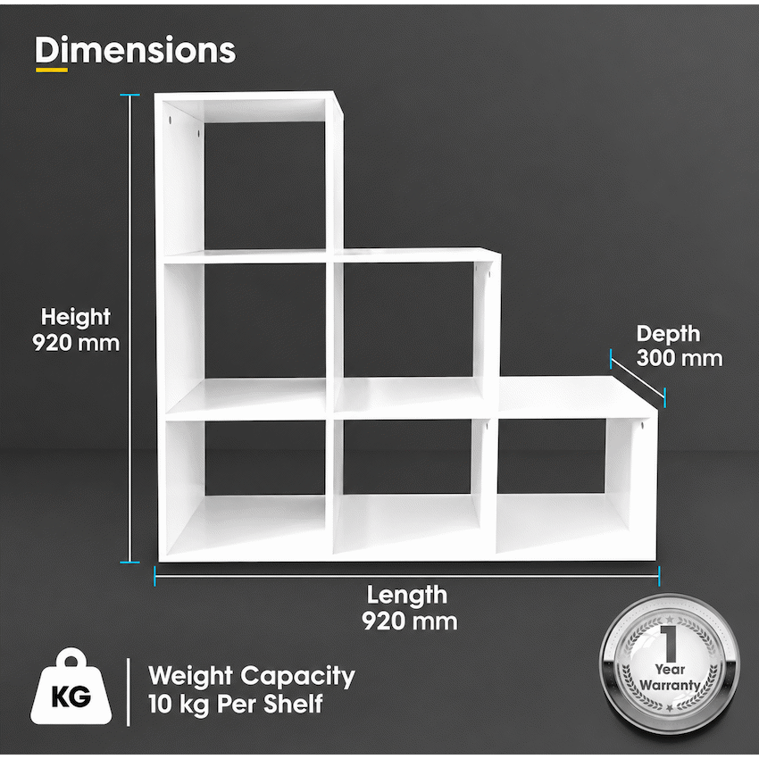 Everfurn Hexagon Bookshelf, High Pressure Laminate - image 6