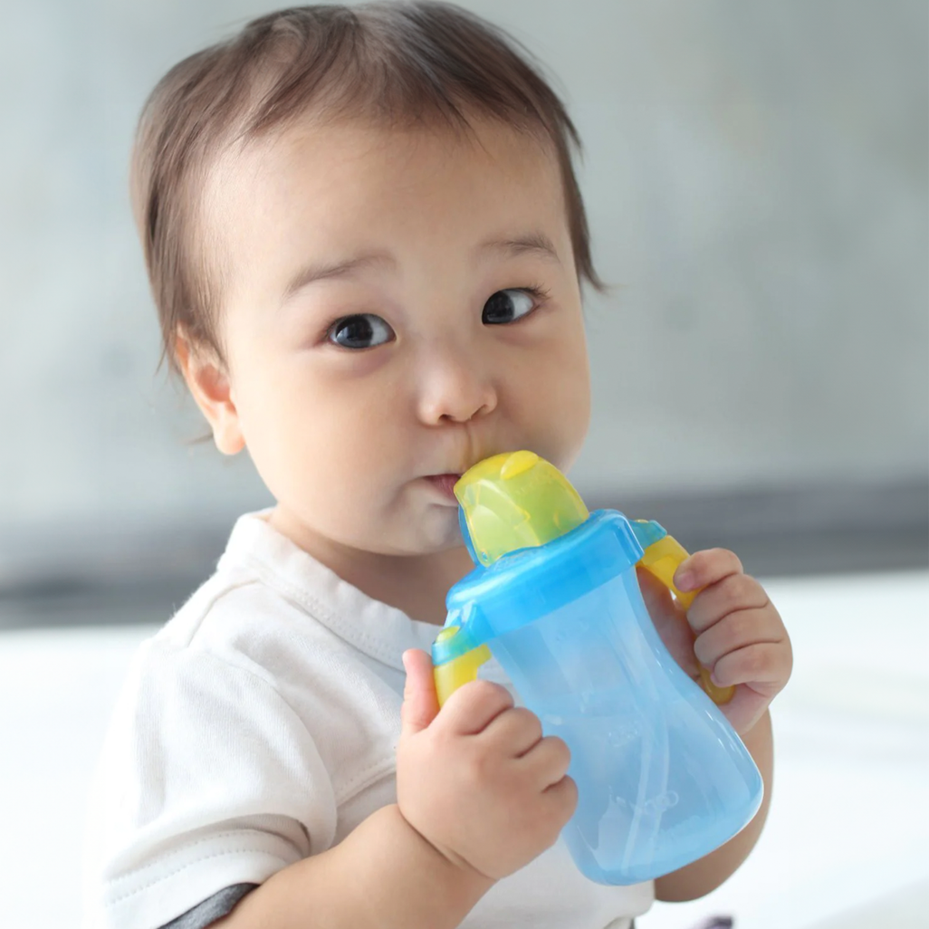 PIGEON PETITE STRAW BOTTLE 150ML BLUE