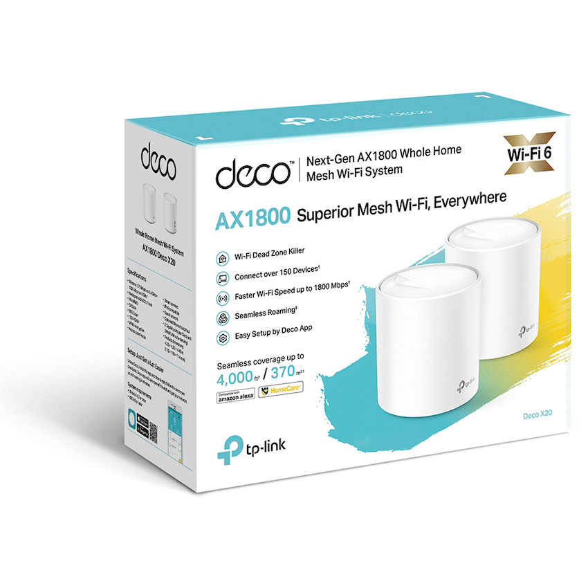 TP-Link Deco X20 (2-Pack) AX1800 Whole-Home Mesh Wi-Fi 6 System (Tri-Band) - image 6