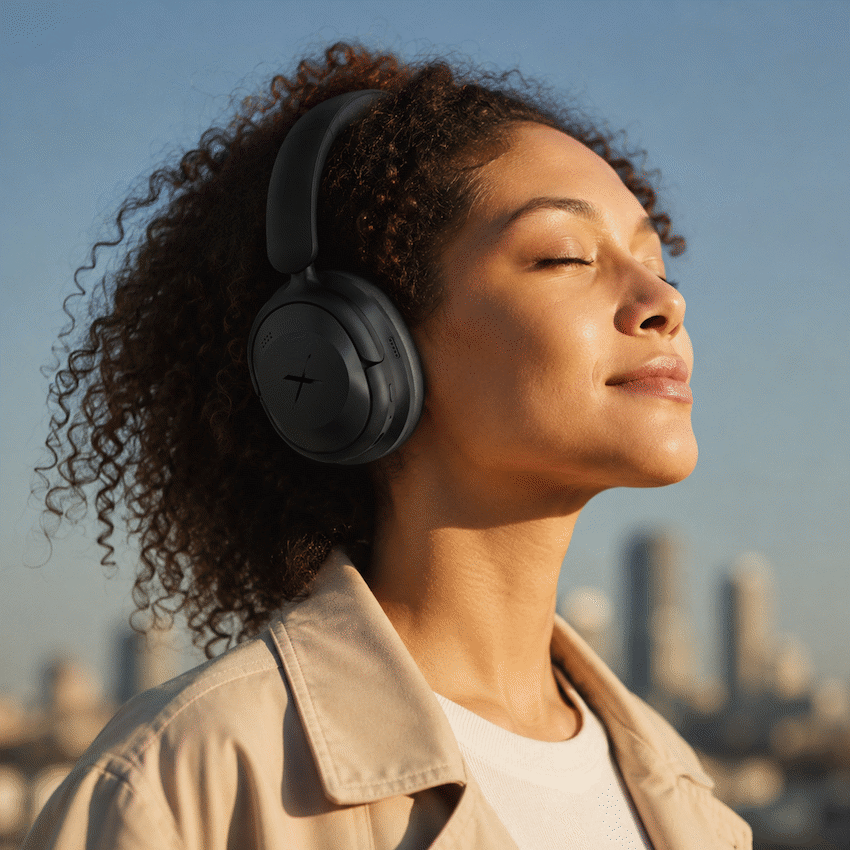 VolkanoX Halo ANC Bluetooth Headphone - Black - image 6