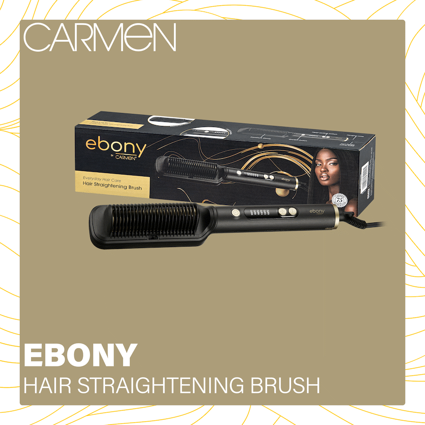 Carmen Ebony Hair Straightening Brush - image 6