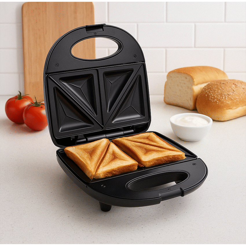Elektra 700w Sandwich Press - Black - image 6