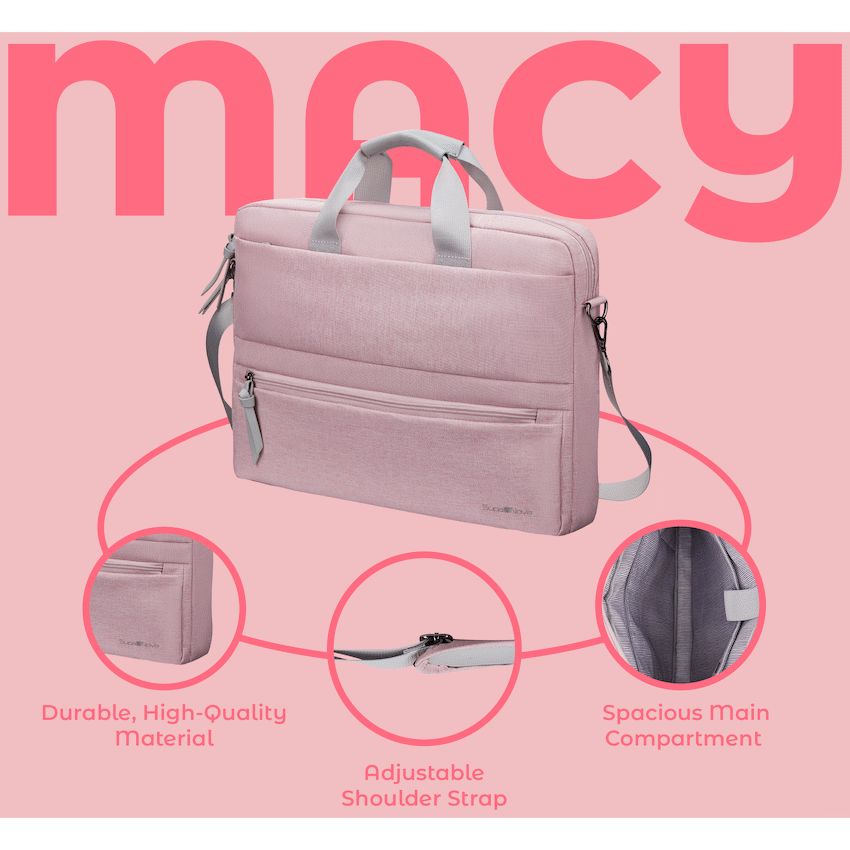 SupaNova Macy 15.6" Laptop Shoulder Bag Pink - image 6