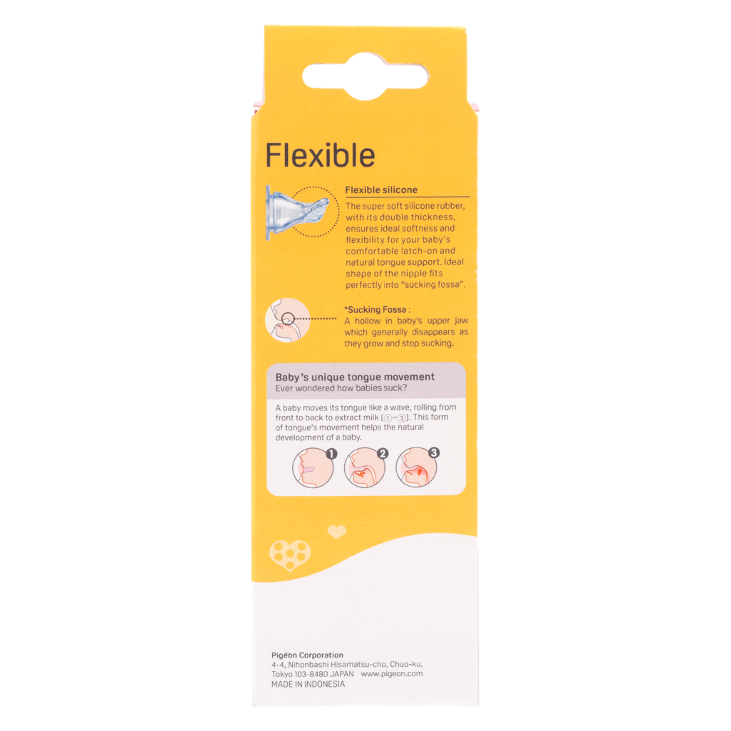 Pigeon Flexible Bottle STD Neck - Pink - 120ml