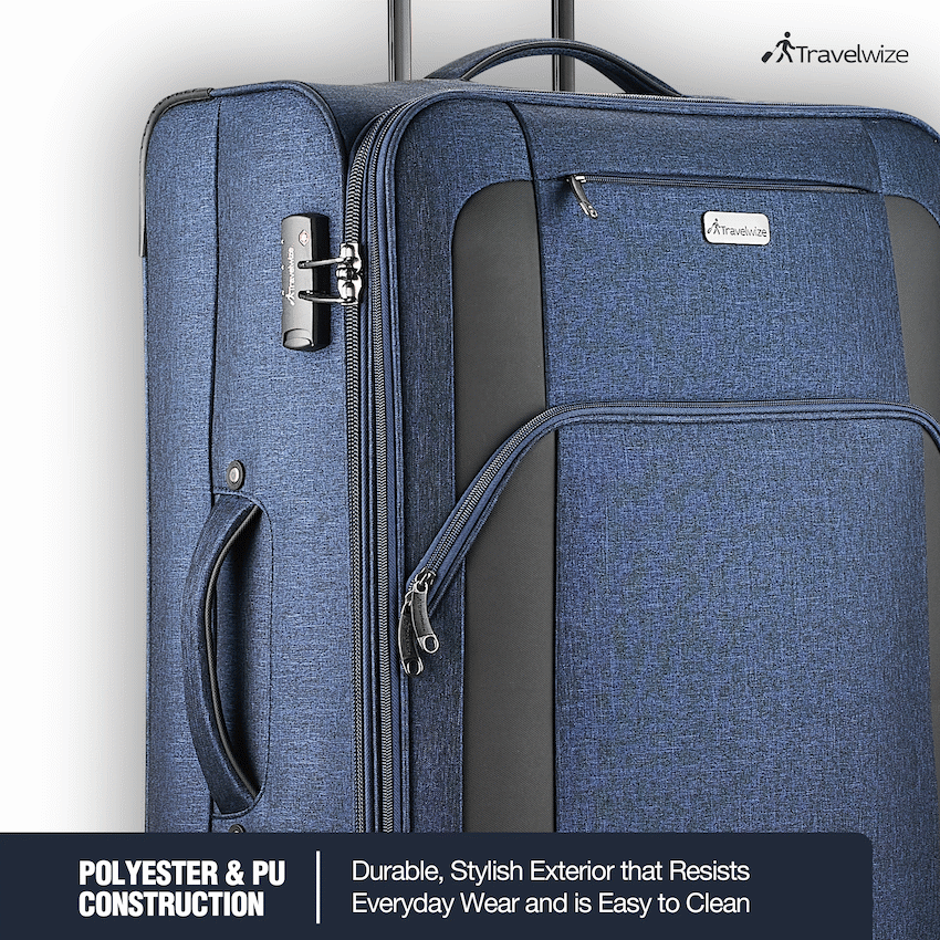 Travelwize Aurora 75cm 4-Wheel Spinner Trolley Case - Navy Melange - image 6