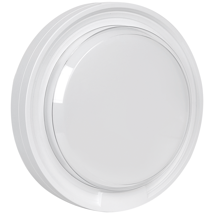 Ellies Cresent Series AC 24W Round LED Bulkhead - PC - WT - image 6