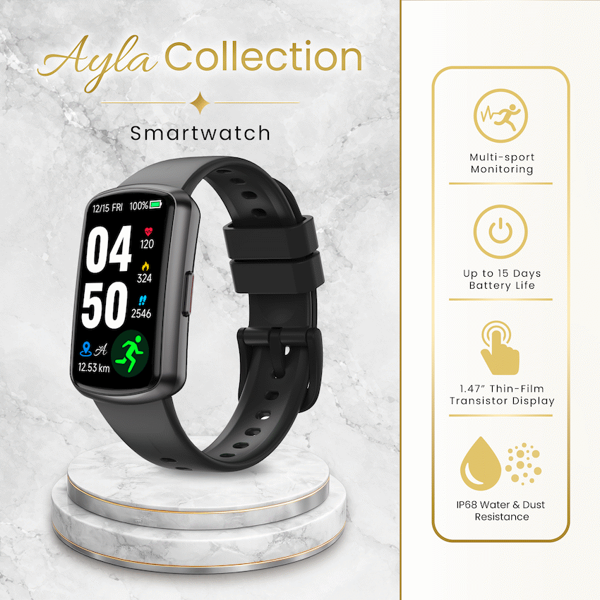 Volkano Ayla Collection Fitness Smartwatch - Black - image 6