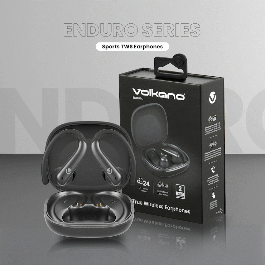 Volkano Enduro Series ANC Sports TWS  Earphones - Black - image 6