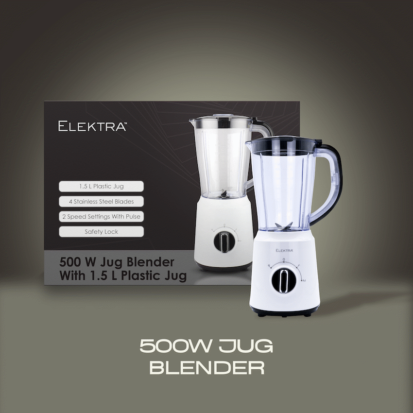 ELEKTRA - 500W 1.5L JUG BLENDER (PLASTIC JUG) - image 6
