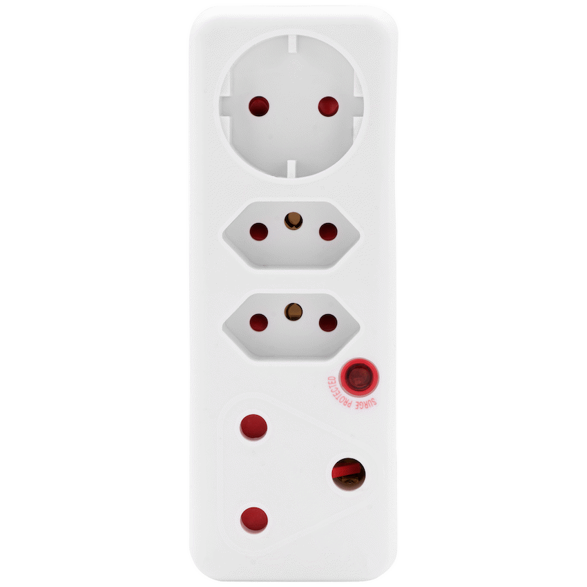 Ellies 4-Way Surge Adaptor with Schuko - WT - image 6