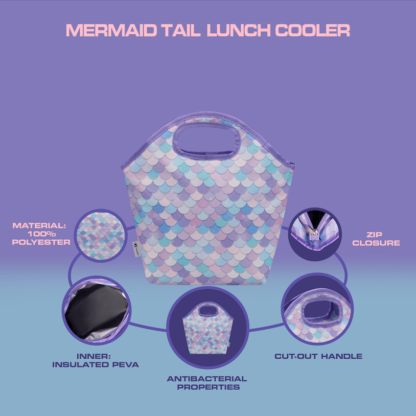 Quest Mermaid Tail Lunch Bag Lilac - image 6