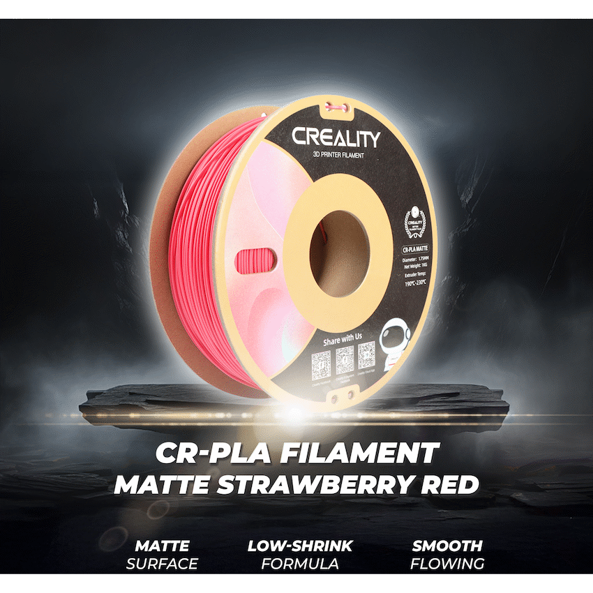Creality CR-PLA Filament - Matte - Strawberry Red (1kg) - image 6