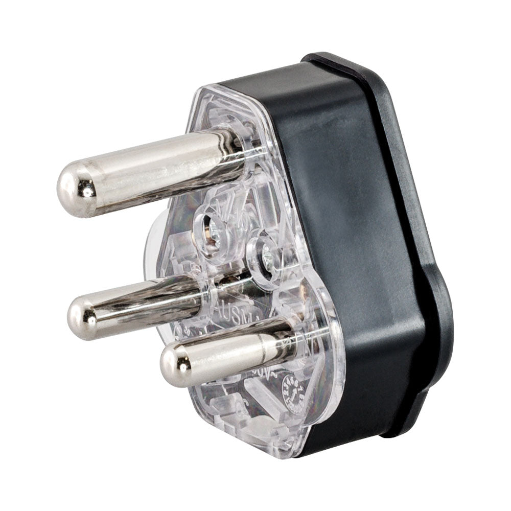 16A 3-PRONG PLUG - BLACK