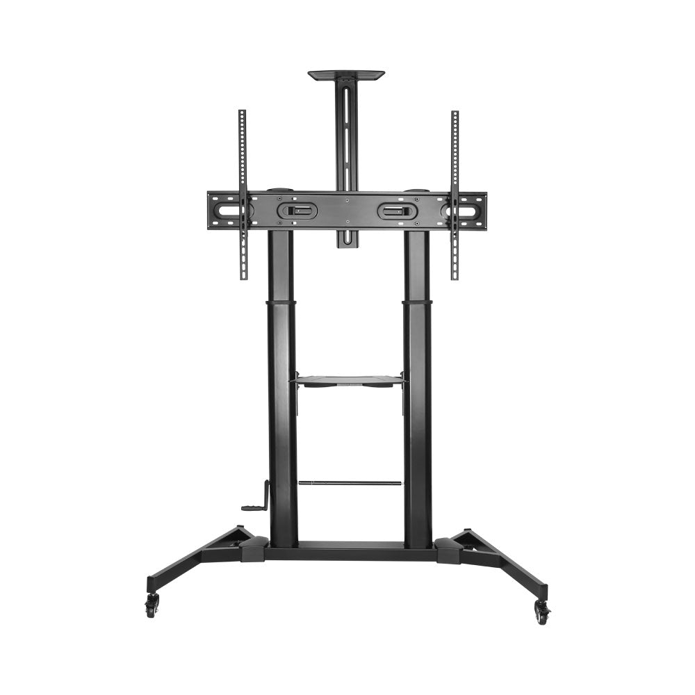 60 - 100 INCH LARGE SCREEN TELESCOPIC HEIGHT-ADJUSTABLE AV TROLLEY WITH CRANK HANDLE (TTL03H-610TW)