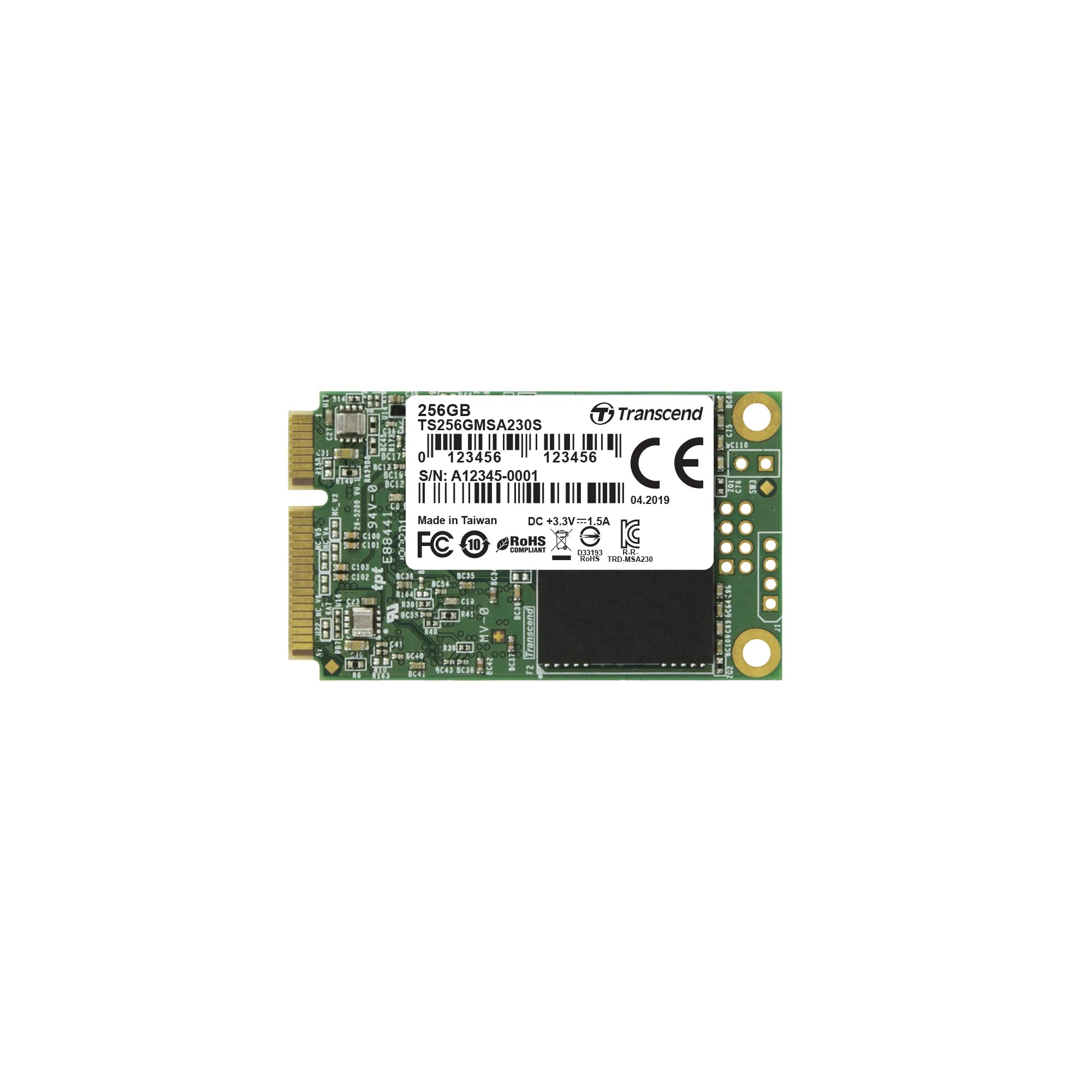 TRANSCEND 256GB MSA230 MSATA SSD - image 2