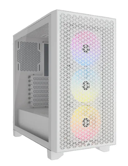 3000D RGB AIRFLOW White Mid-Tower PC Case; 2x 3.5'' |  2x 2.5'' Drive Bays; Up to 360mm Radiator compatible; 3x 120mm fan incl - image 8