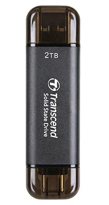 TRANSCEND 2 TB ESD310C USB3.2 TYPE A & C (USB 10Gbps) OTG COMPACT PORTABLE SSD  - Read 1050MB/s Write 950 MB/s - Black - image 3