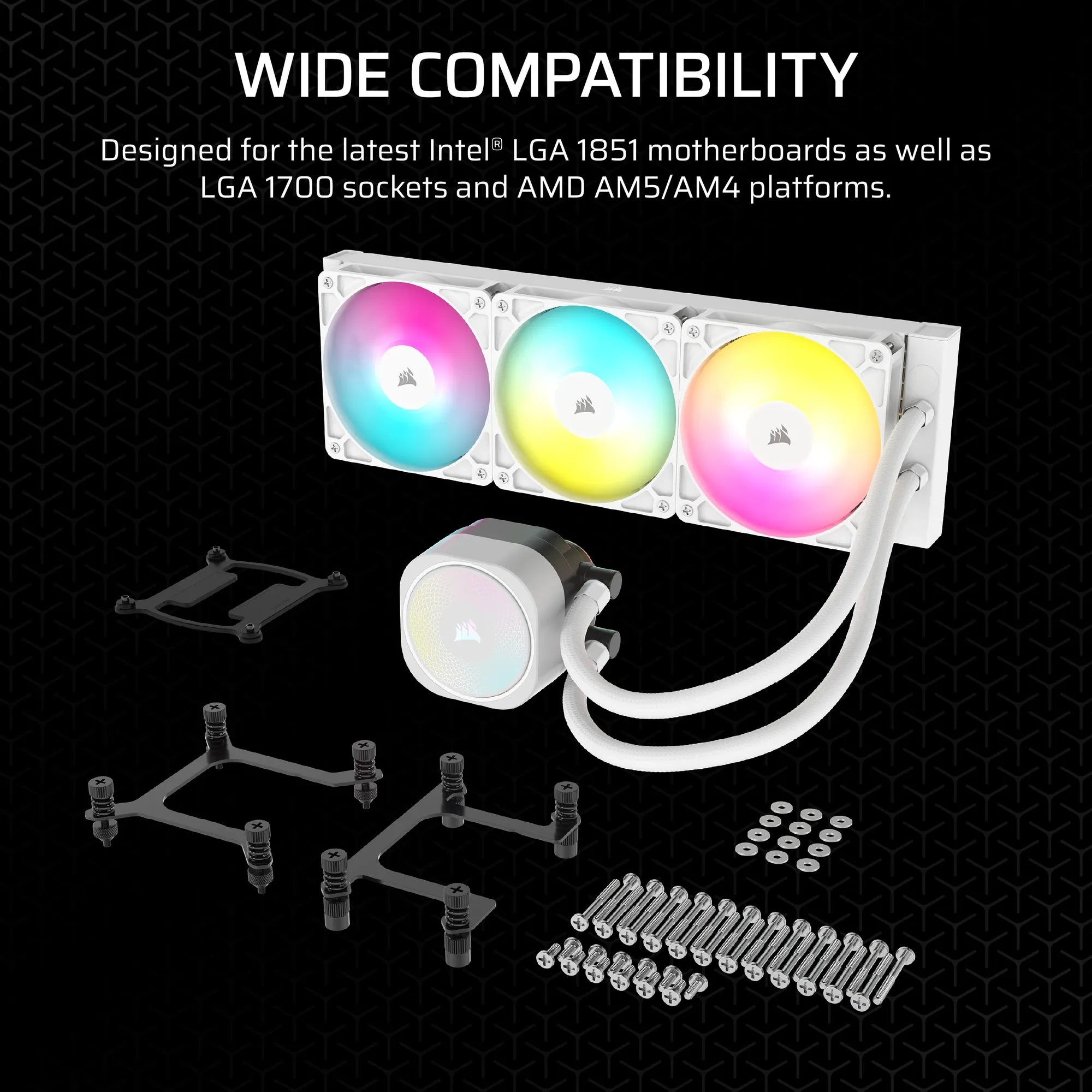 Corsair NAUTILUS 360 ARGB White; 360mm Radiator; Liquid CPU Cooler; Intel® LGA 1851/1700; AMD® AM5/AM4 - image 11
