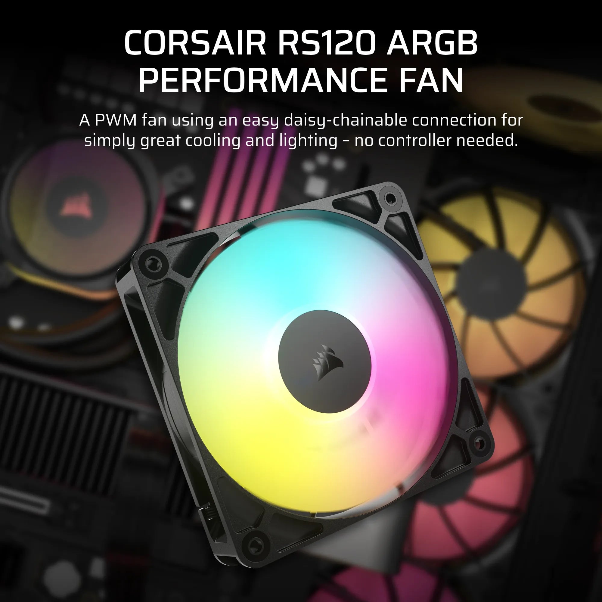 Corsair RS120 ARGB 120mm PWM Fans Single Pack - image 3