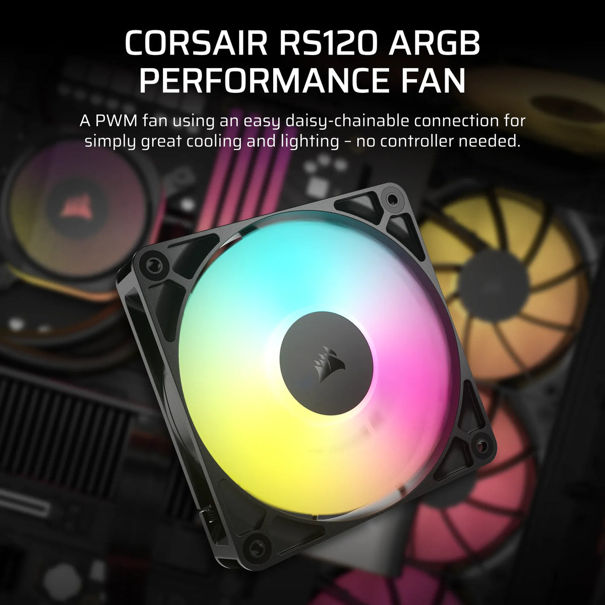 Corsair RS120 ARGB 120mm PWM Fans Single Pack - image 3